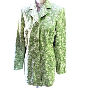 Vintage LiZ Chairborne embroidered Blazer Jacket Size 12, Green Elphaba outfit